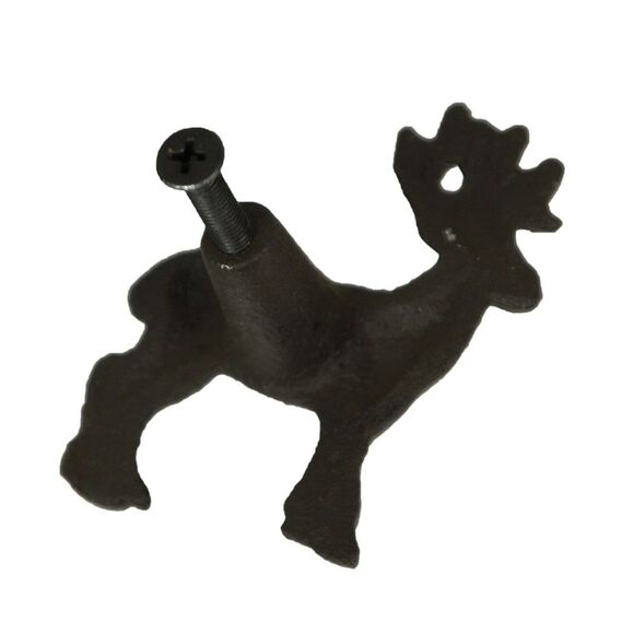 Set of 6 Cast Iron Deer Drawer Pulls Decorative Cabinet Knob Rustic Home Decor - Picture 10 of 10